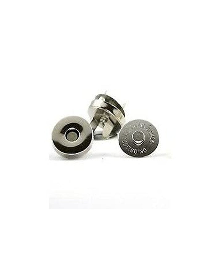 Nimida™ Magnetic Button Snaps Clasps Fasteners Closure 14 mm - 10 Sets Nickle/Silver - for Sewing, Clutch, Purses, Tote, Handbags, Clothes, Leather - Image 1